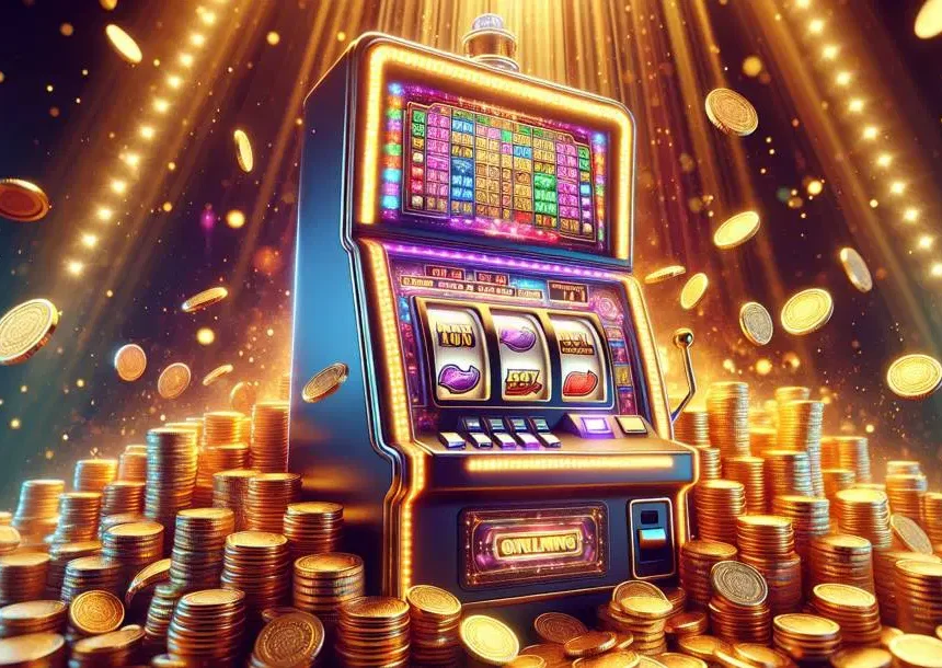 Why do certain symbols expand across reels in an online slot?